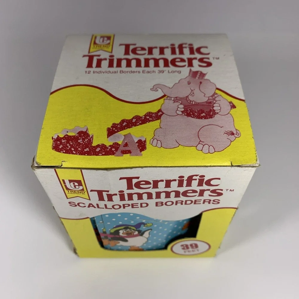 VTG‎ 1981 TREND Terrific Trimmers Scalloped Borders 39 feet T-1561 Penguin fun
